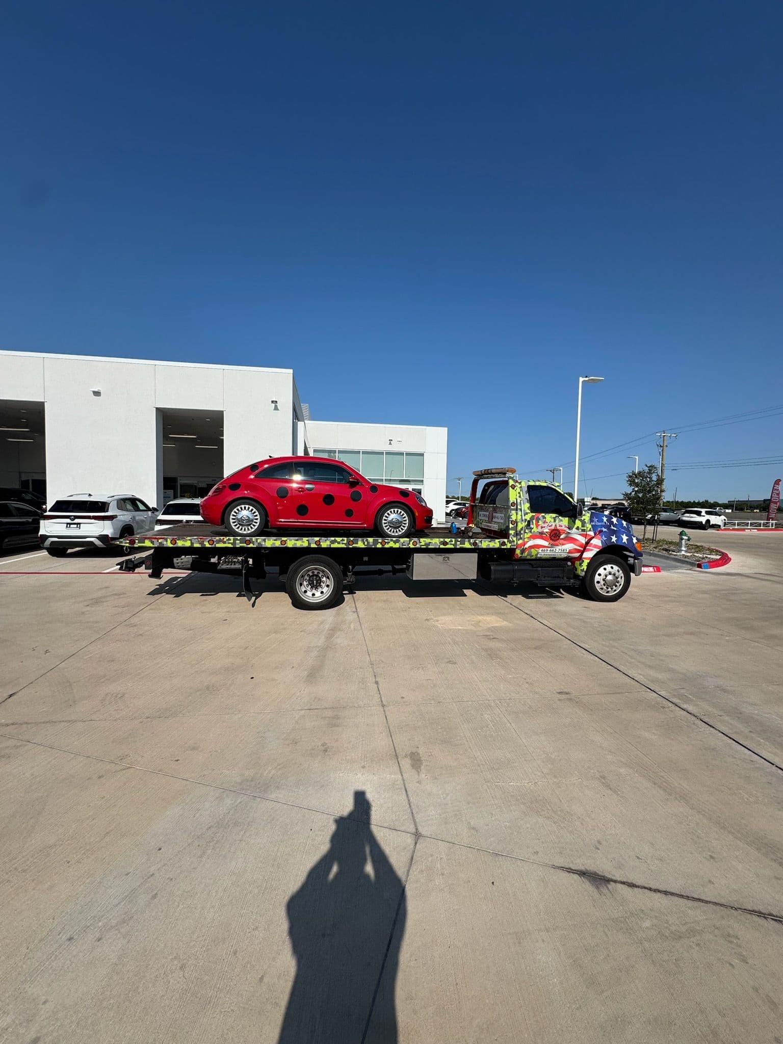 AK Towing Transports Unique Ladybug Car in Style image