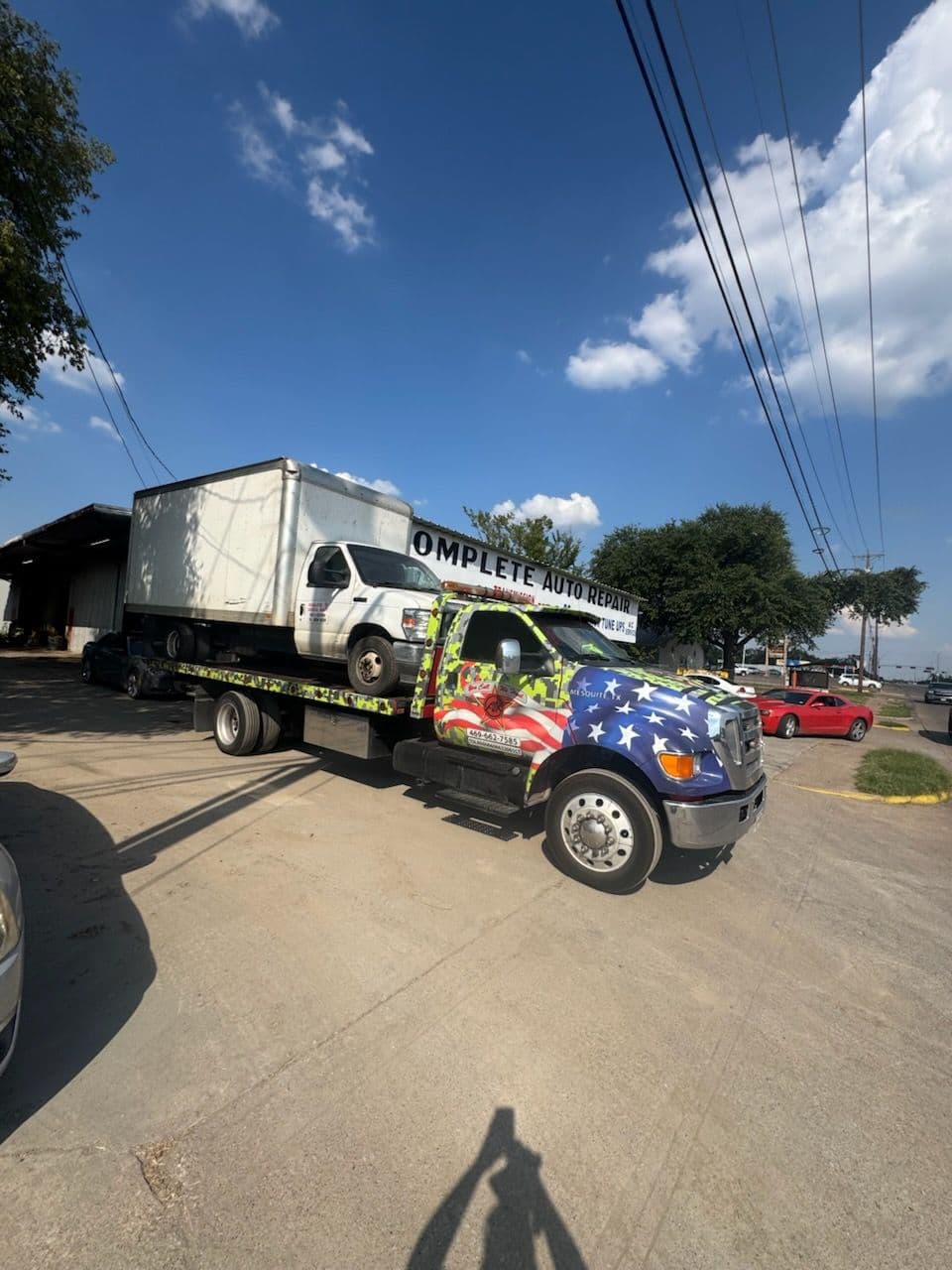 AK Towing's Patriotic Transport from Mesquite image
